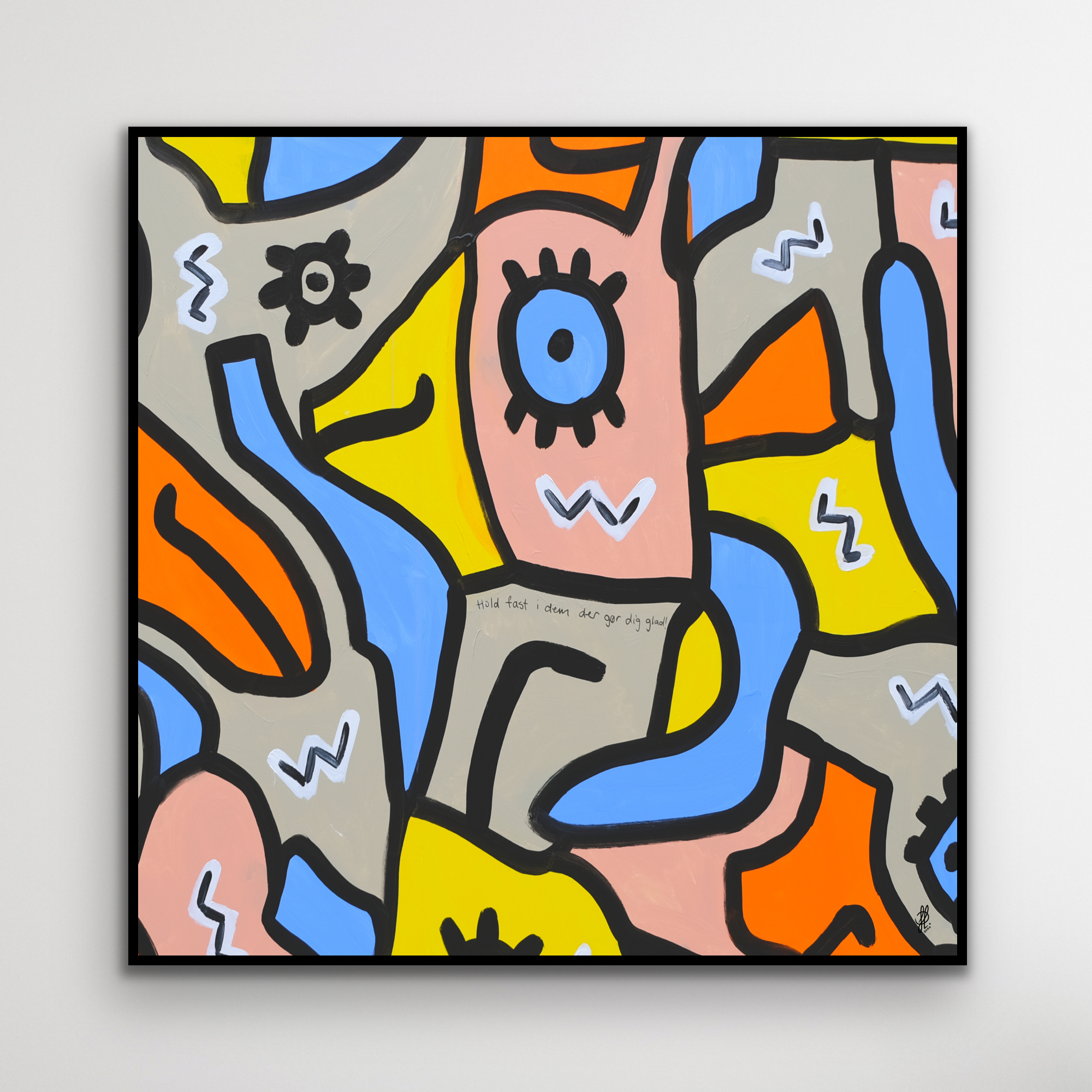 Canvas print: "Be F** Happy"