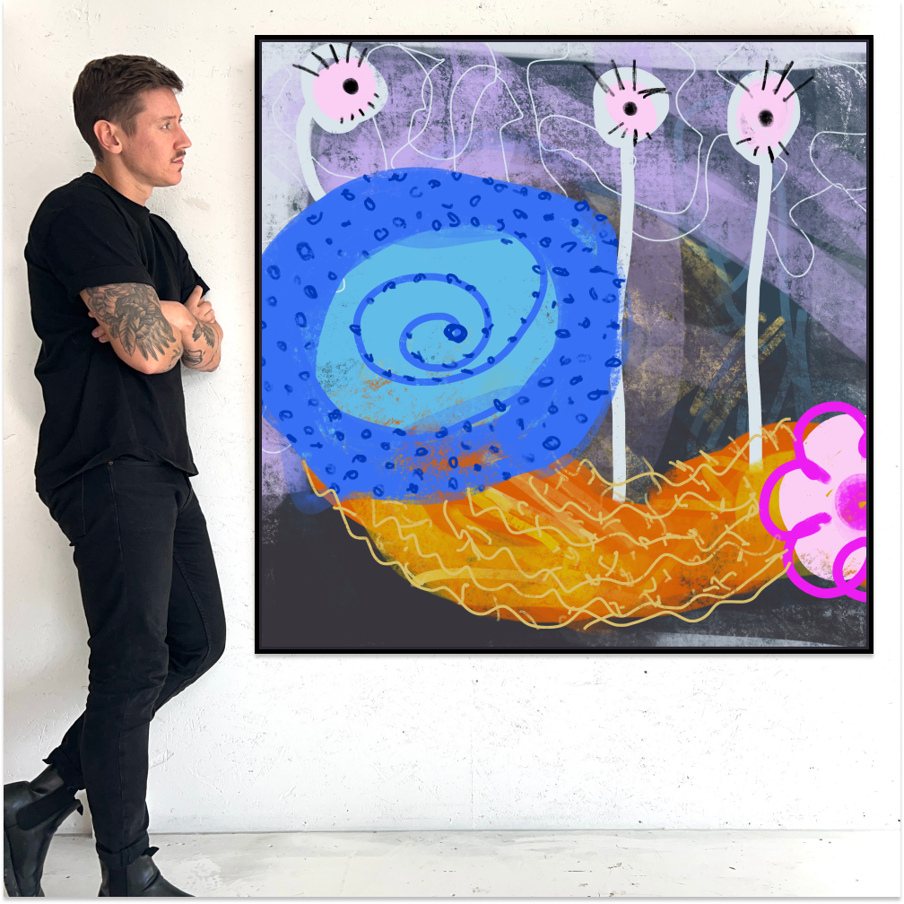 Canvas Print: "Snail Away"